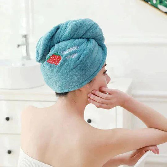 Microfibre Hair Towel with Adjustable Fastener