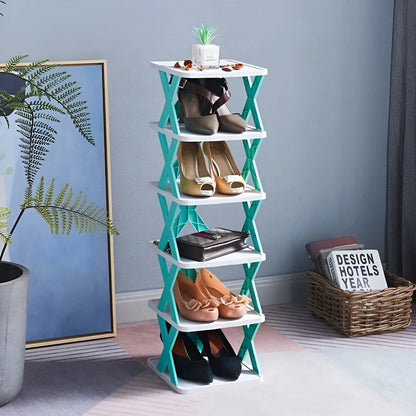 Multifunctional and Foldable Shoe Rack for Space - Saving Storage