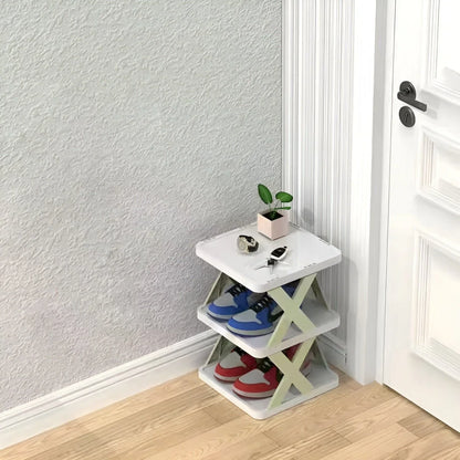 Multifunctional and Foldable Shoe Rack for Space - Saving Storage