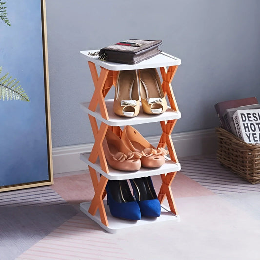 Multifunctional and Foldable Shoe Rack for Space - Saving Storage