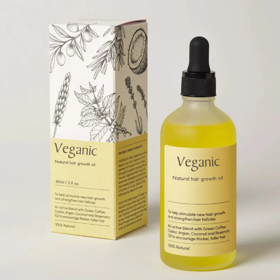 Vegan Hair Growth Oil Natural Booster for Healthy Hair Growth