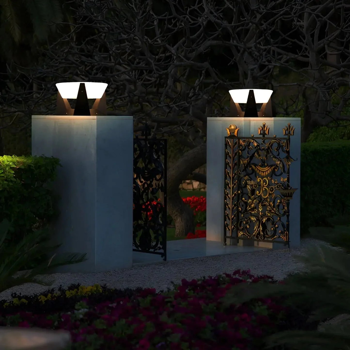 Modern LED Pedestal Light For Outdoor Use